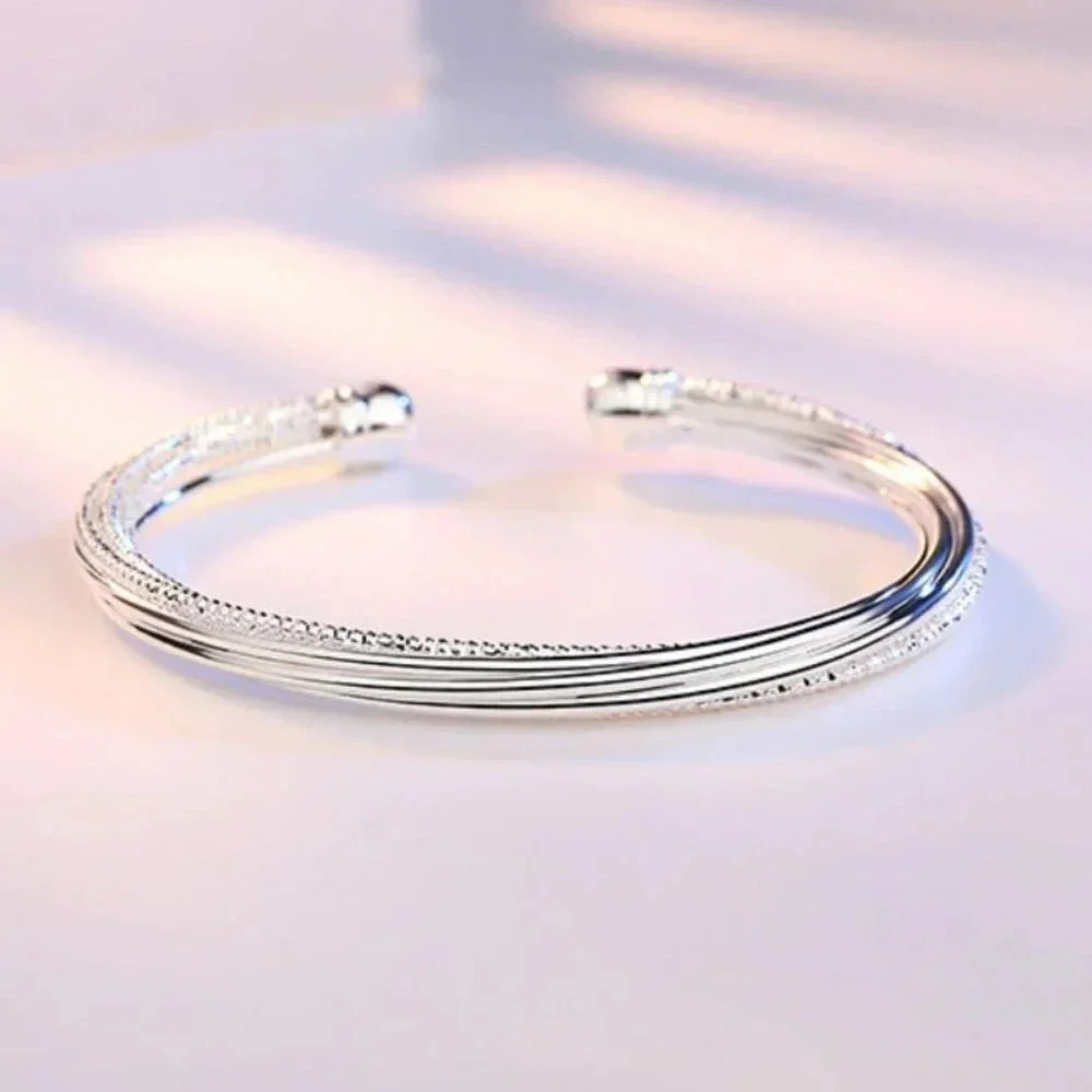 NEW 925 Sterling Silver Bangle Bracelet